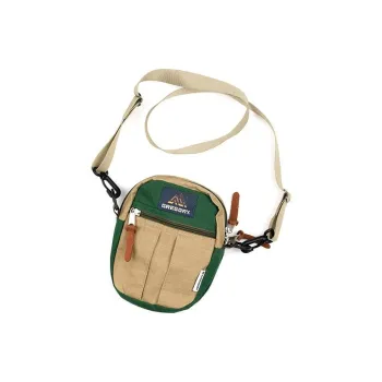GREGORY NOTHOMME Collaboration Cotton Shoulder Bag Crossbody Bag Medium Size Unisex Beige & Green