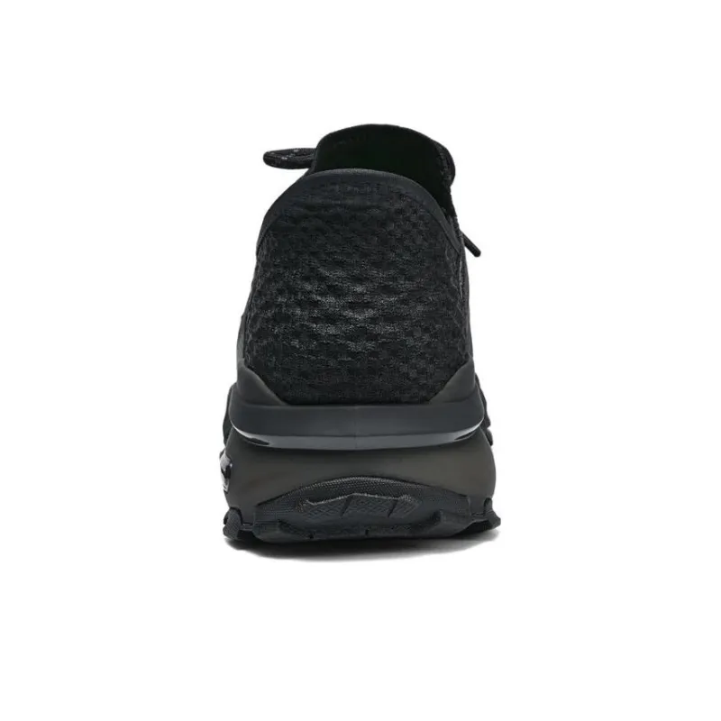 Skechers Cushioning Anti Slip Wear Resistant Breathability Low Top Running Shoes Men's Black-4