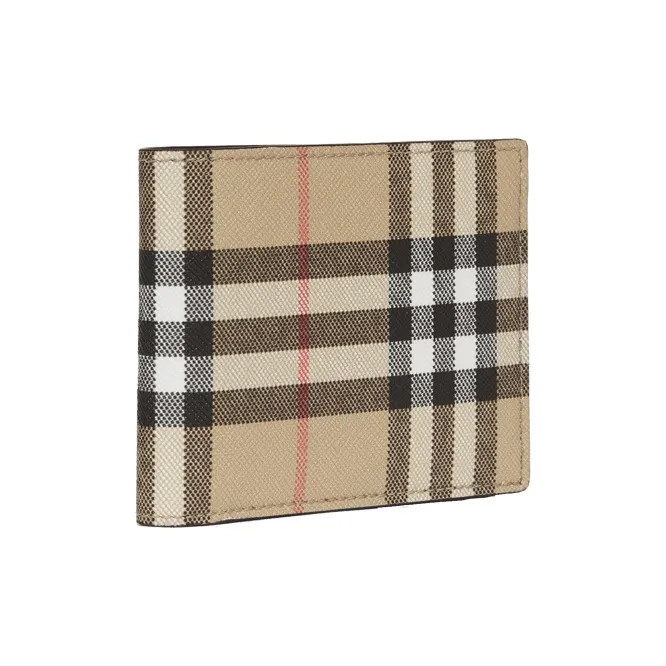 Burberry Vintage Check Bifold Wallet 8 Slot Archive Beige-2