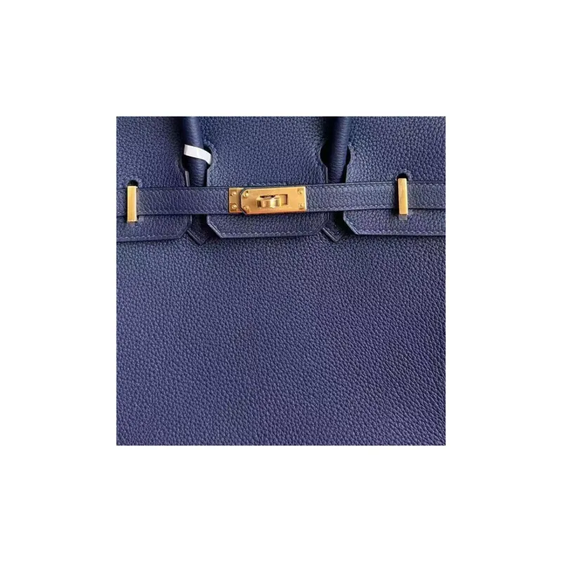 HERMES Birkin Cow Leather Birkin Bag Handbags Regular Women's 73 Bleu Saphir Sapphire Blue-7