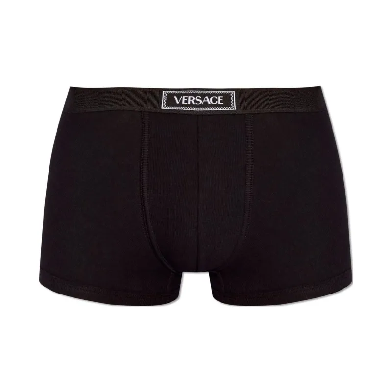 VERSACE 90s VERSACE Logo Waistband Stretched Boxer Briefs-0