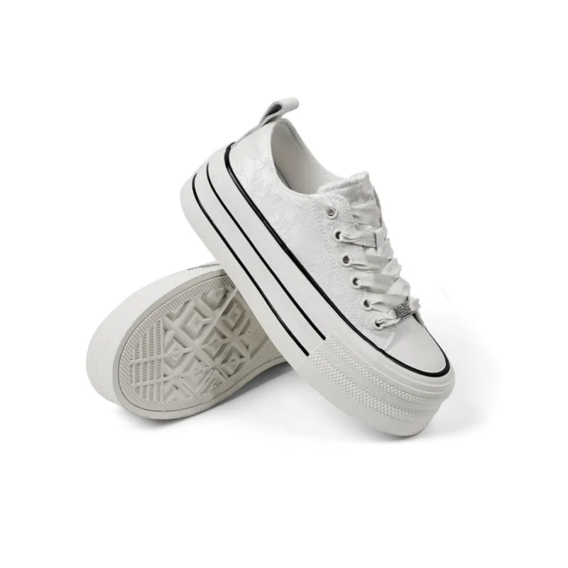 QIAONAI Low Top Skateboard Shoes Women's White-6