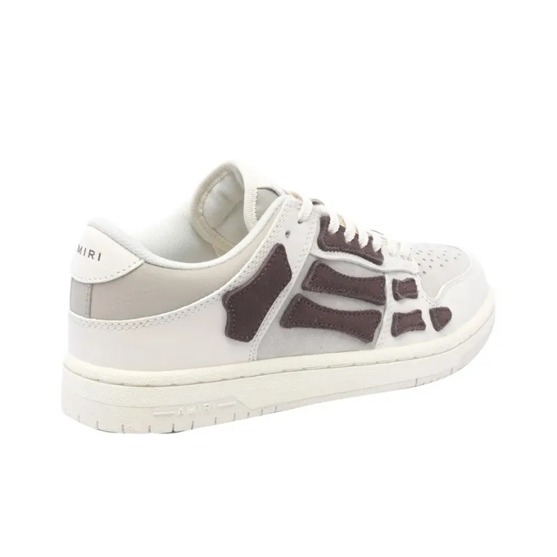 AMIRI Skel Top Low Skateboard Shoes Women's White Brown-3