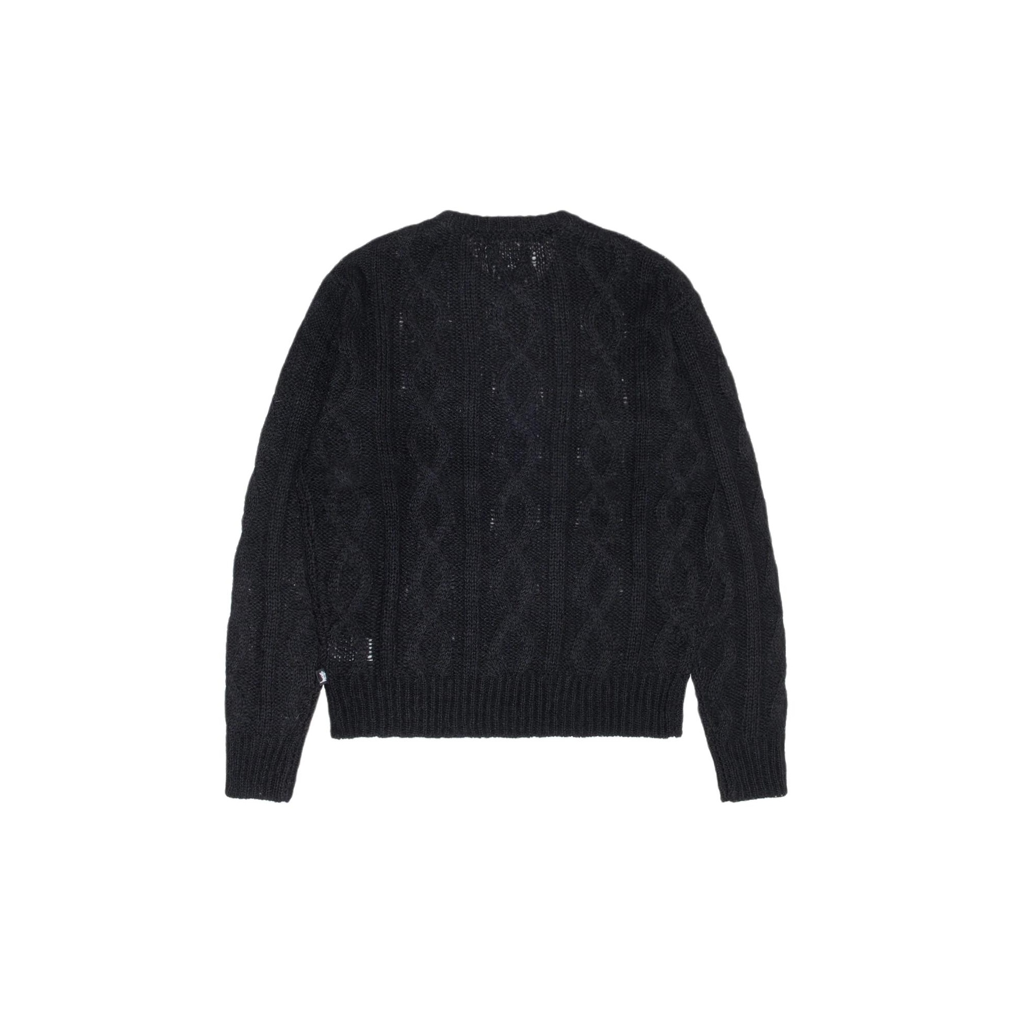 S LOOSE KNIT SWEATER BLACK | Bodega