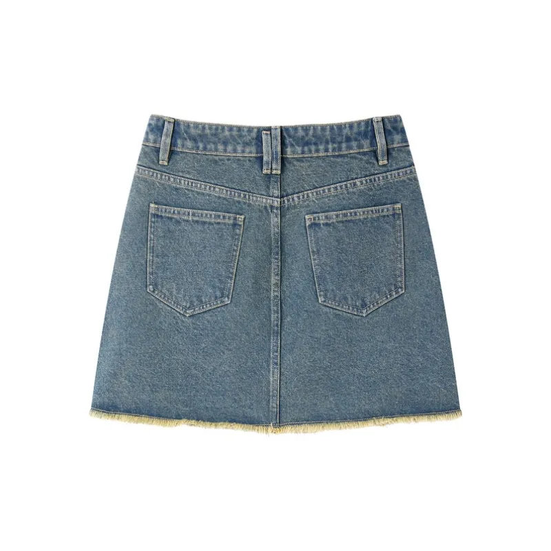LEDIN Denim Short Skirts Women's Light Denim Blue-1