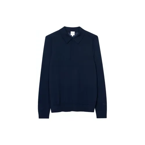 Paul Smith Long Sleeved Knit Polo Shirt