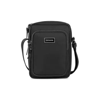 SAMSONITE Patched Fabric Shoulder Bag, Crossbody Bag Men's Black