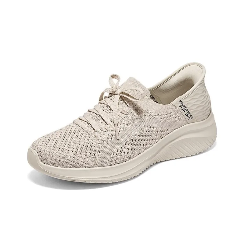 Skechers Cushioned Wear Resistant Breathable Low Top Casual Running Shoes Men's Ecru-2