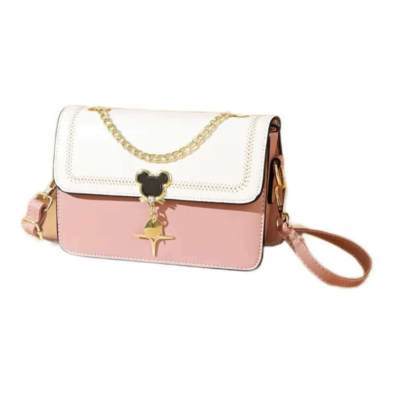Weymond Soft Leather Shoulder Bag Crossbody Bag Regular Women's Pink/Black/White/Green/Blue-0