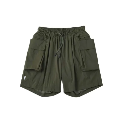 Stripes For Creative Casual Shorts Men Olive Green