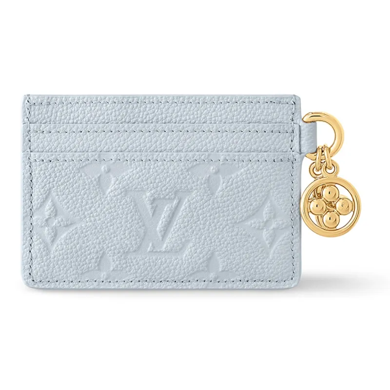 LOUIS VUITTON CHARMS Leather Card Holder Women's Blue-2