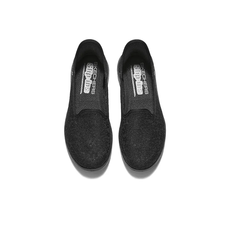 Skechers Cushioning Breathable Low Top Casual Shoes Women's All Black-3