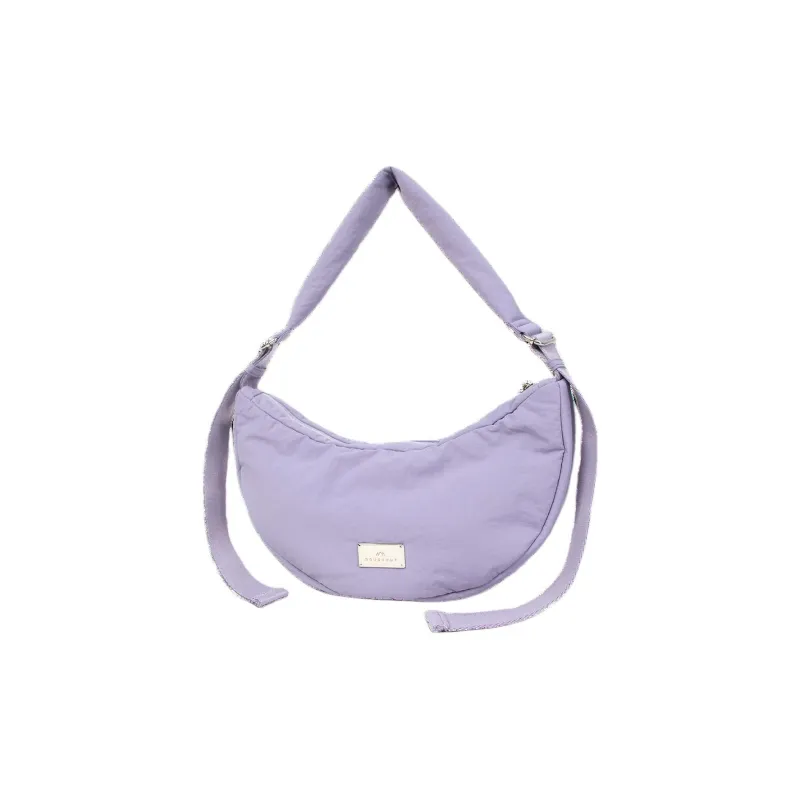 Doughnut Nylon Shoulder Bag Unisex Light Purple-1