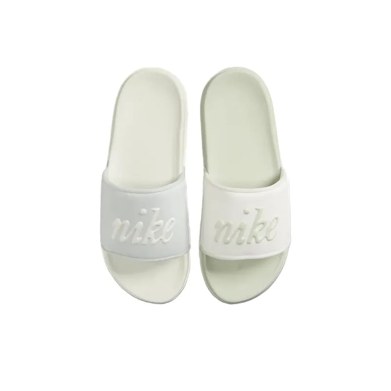 Nike Offcourt Slip Resistant Slide Slippers Women's White Silver-2
