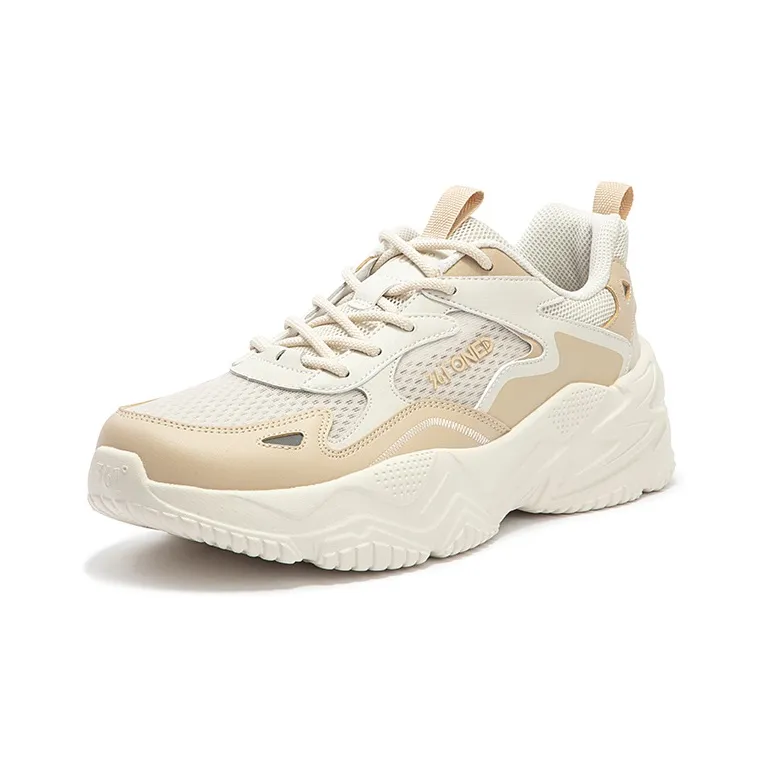 361° Ode Anti Slip And Wear Resistant Breathable Low Top Casual Shoes Men's Apricot Tea Brown-1