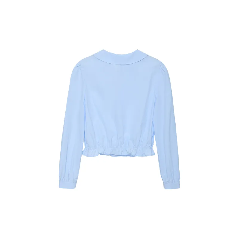 Fstudio Peter Pan Collar Mini Shirt Women's Blue/Yellow-1