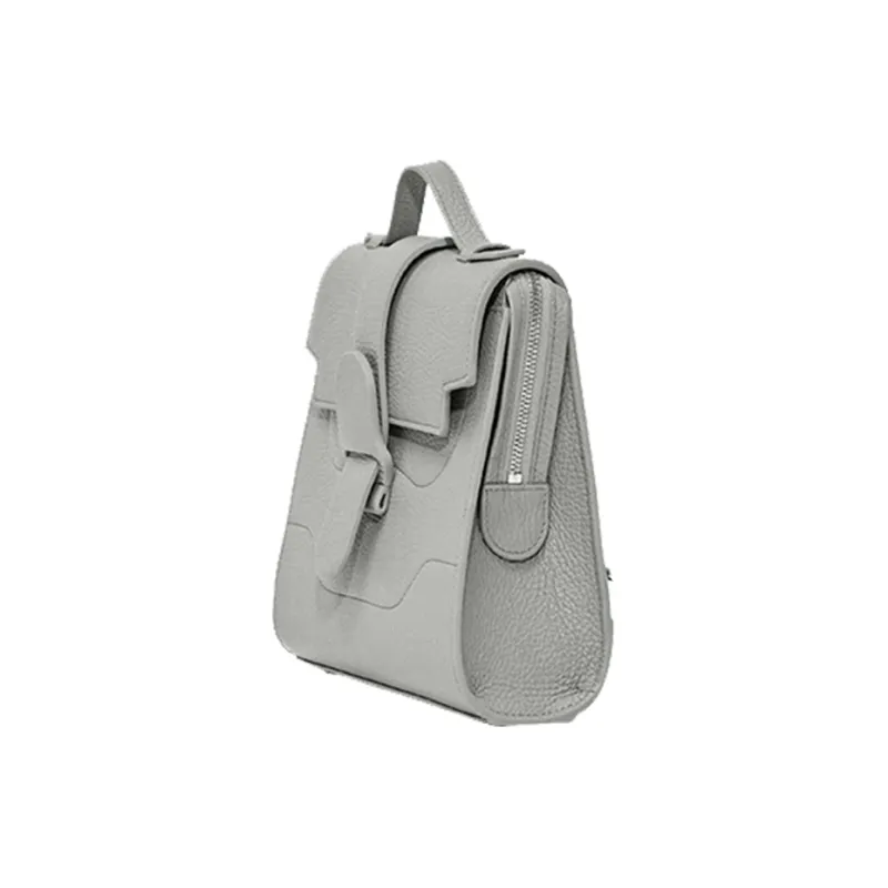 SENREVE Cow Leather Versatile Crossbody Large Capacity Women's Bag Large Size Women's Dove Gray-2