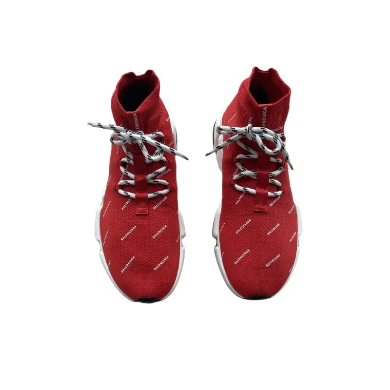 Balenciaga Speed Trainer Knit 'All Over Print - Red'-3