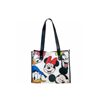 Disney Mickey Series PVC Tote Bag Shopping Bag Shoulder Bags Women's White