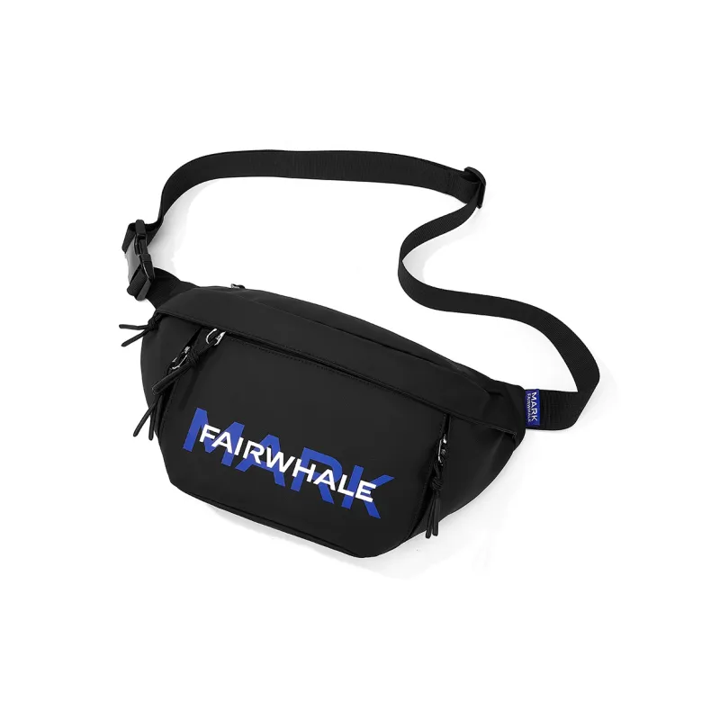 FAIRWHALE PU Sling Bag Medium Size Unisex Black-0