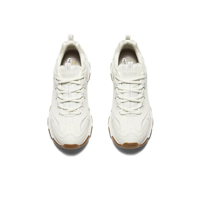 Skechers D'LITES 1.0 Cushioned Wear Resistant Height Increasing Low Top Chunky Sneakers Men's Ivory-4