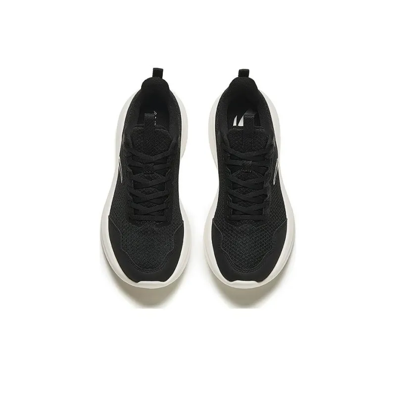 Anta Running Collection Shock Absorbers With Slip Resistant Features Low Top Casual Running Shoes Women's Black White-2