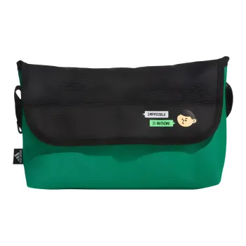 Adidas Recycled Material Messenger Bag Crossbody Bag Shoulder Bag Regular Unisex Lawn Green With Black