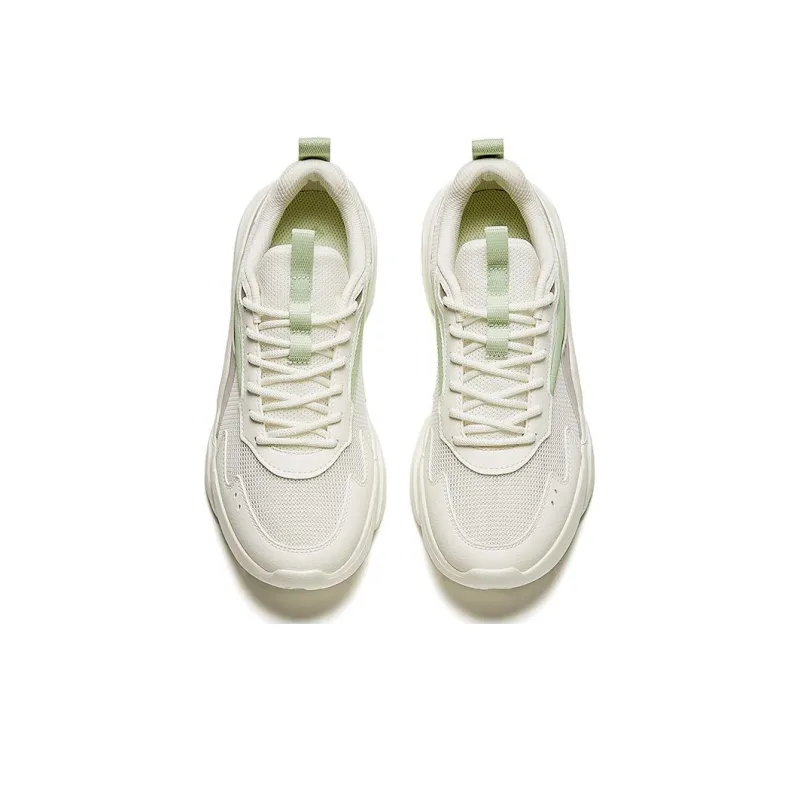 Anta Life Collection Shock Absorbers With Slip Resistant Features Low Top Casual Shoes Women's White Gray Green-2