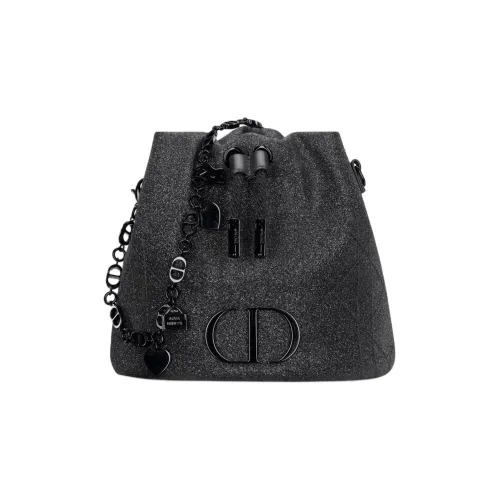 DIOR Embroidery Canvas Canvas Bag Shoulder Bag Crossbody Bag Kids' Black