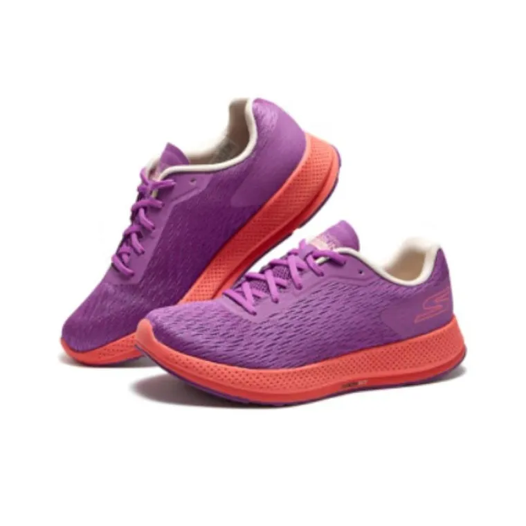 Skechers Cushioning Anti Slip And Wear Resistant Low Top Running Shoes Women's Fuchsia-2