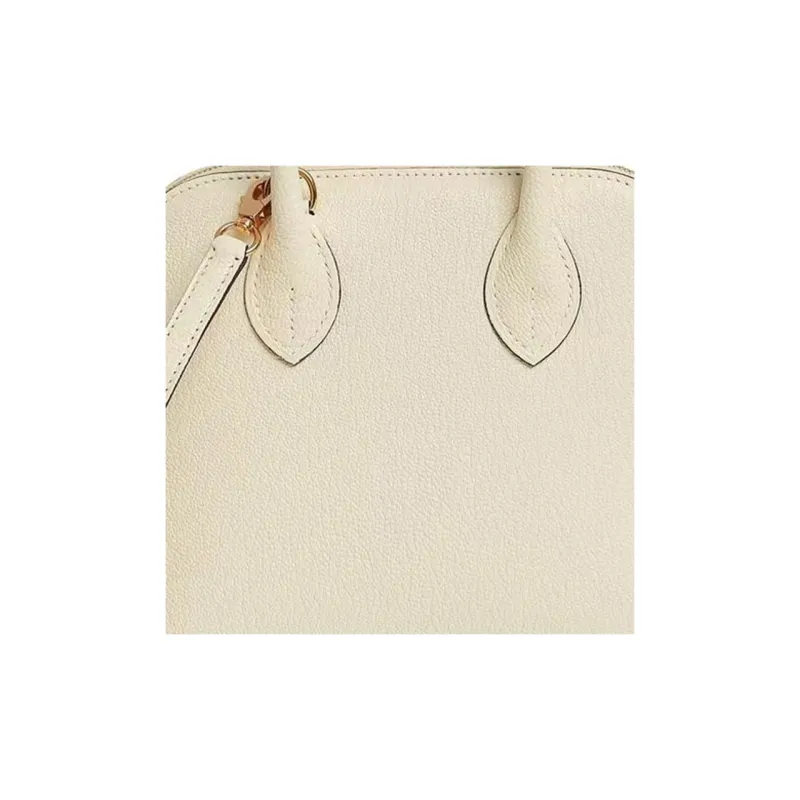 HERMES Bolide Goatskin Bowling Bag, Portable Crossbody Bag, Shoulder Bag Mini Women's I2 Nata Cream White-3