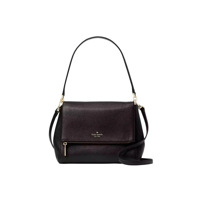 Kate Spade Leila Pebbled Leather Portable Crossbody Bag, Shoulder Bag Women's Black-0