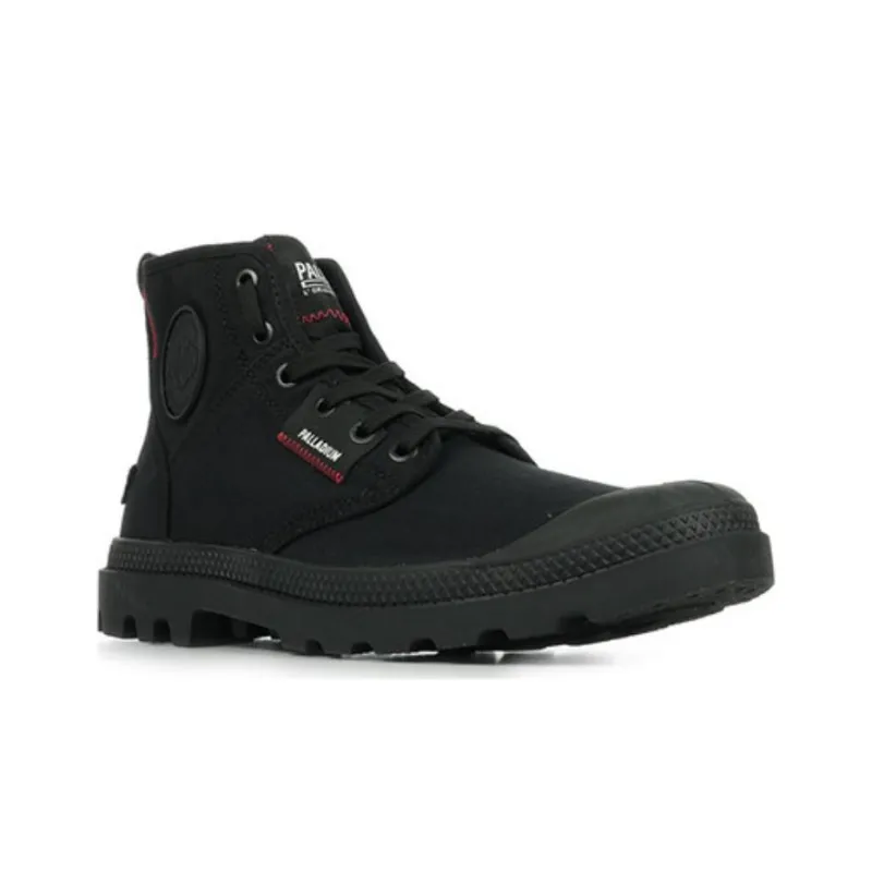 Palladium Pampa Hi Patch Ankle Boots Men's Black-2