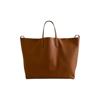 MARK CROSS Grained Calfskin Tote Bag Shopping Bag Shoulder Bag Handbag Extra Large Women's Brown
