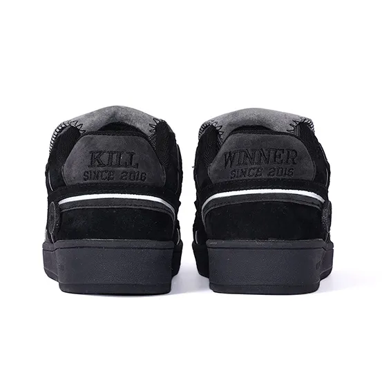 KILLWINNER Coverage Wear Resistant Low Top Skateboard Shoes Unisex Black-3