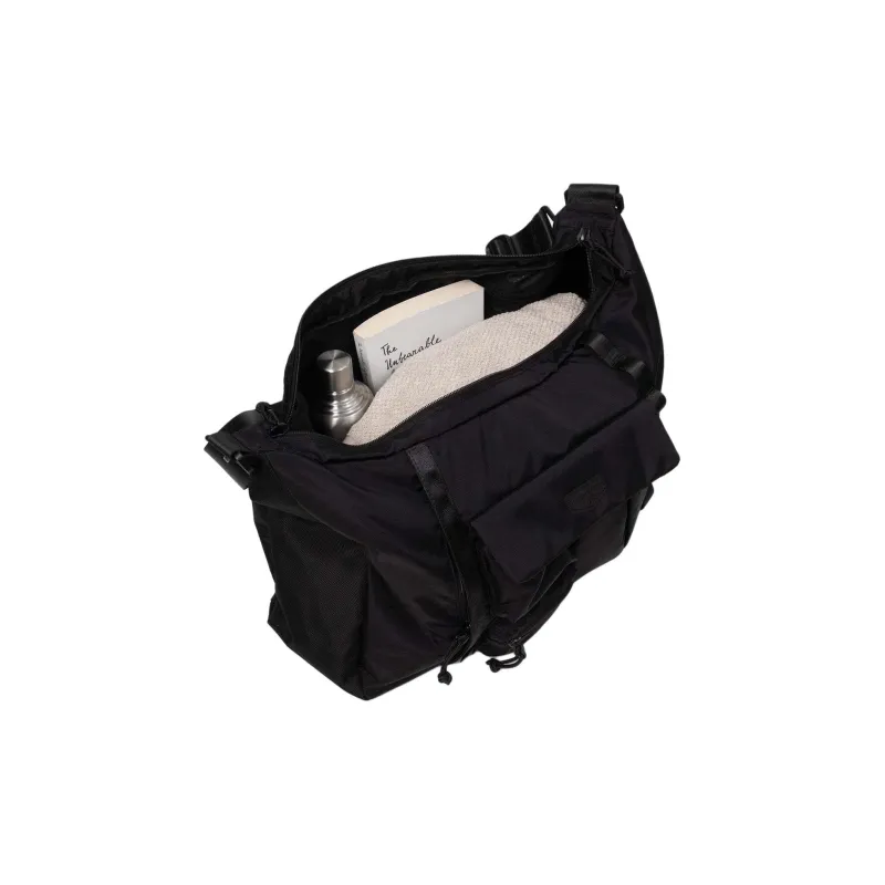 Doughnut Nylon Messenger Bag Shoulder Bag Unisex Black-4