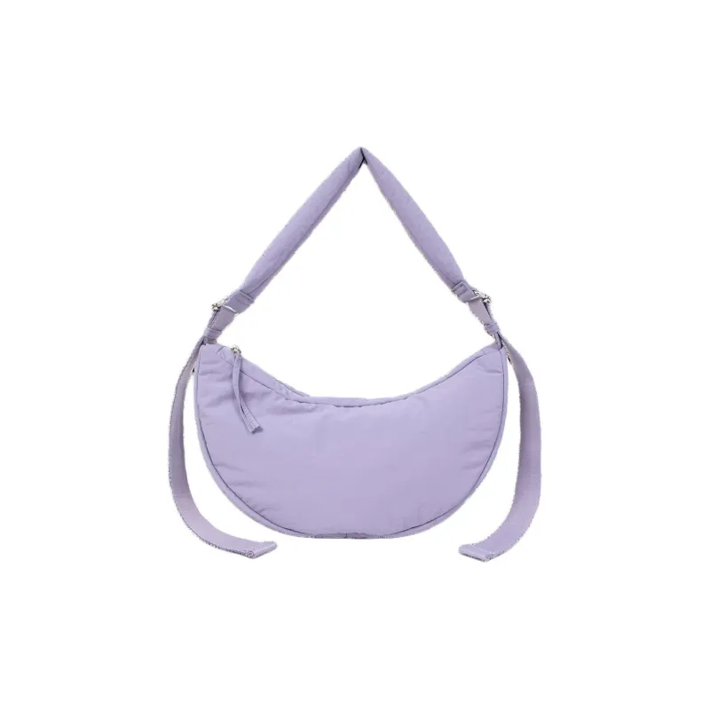 Doughnut Nylon Shoulder Bag Unisex Light Purple-2
