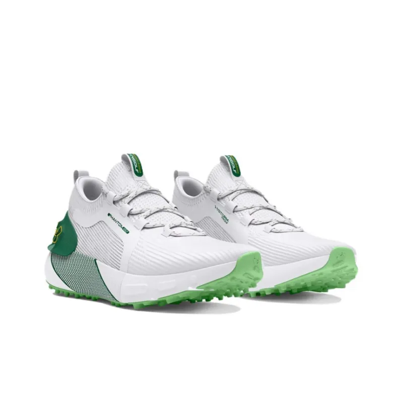 Under Armour Phantom Le Wear resistant And Lightweight Low Top Golf Shoes Men's White Green-2