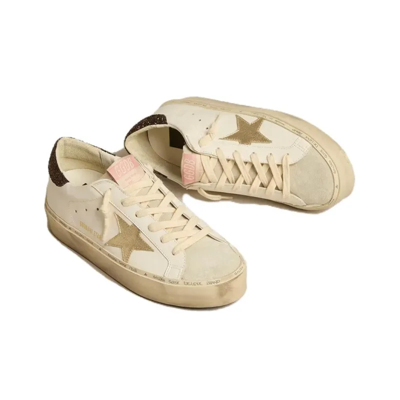 Golden Goose Hi Star Low Top Skateboard Shoes Women's White-2