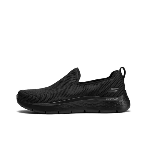 Skechers Cushioning Wear-Resistant Breathable Lightweight Rebound Low-Top Casual Shoes Men's All Black