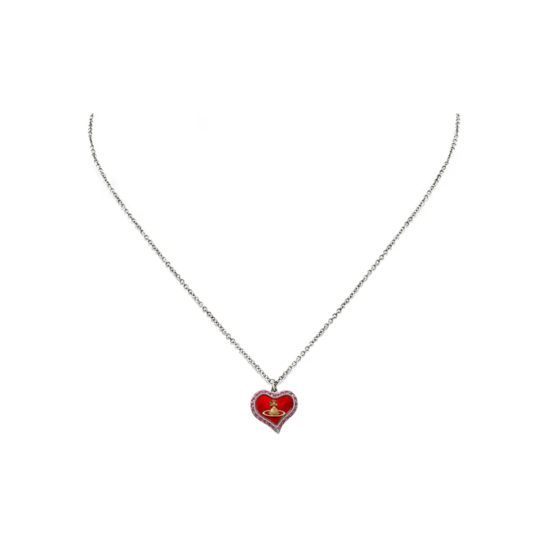 Vivienne Westwood Brass Necklaces Women's Red/Silver-0