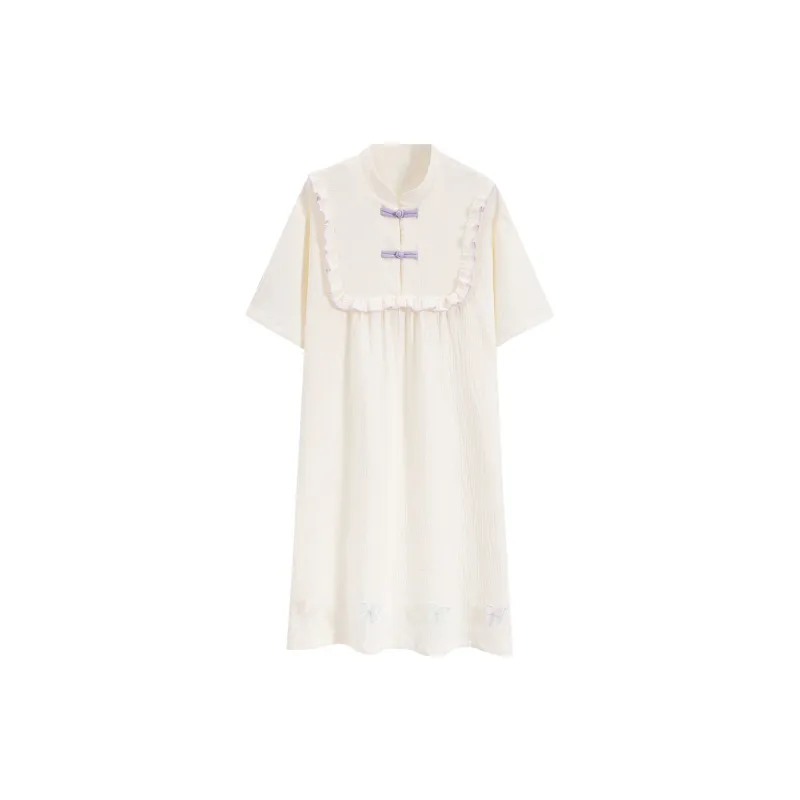Gongdie Nightgown Women's White-0