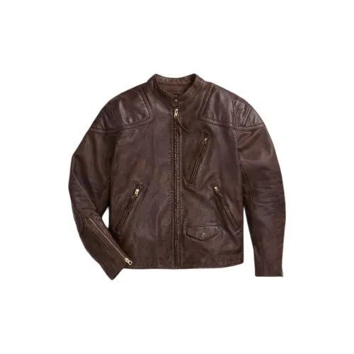 Ralph Lauren Leather Jackets Men Vintage Brown