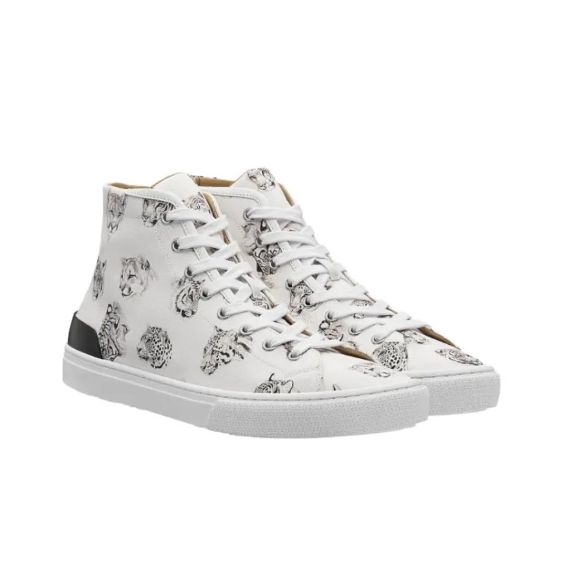 HERMES High Top Stylish Skateboarding Shoes Men's White-2