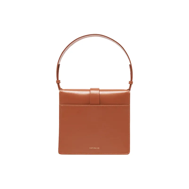 SENREVE Top Grain Cow Leather Handbag Medium Size Women's Camel-2