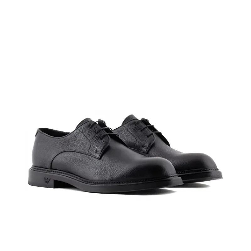 EMPORIO ARMANI Lace-up Leather Derby Shoes-2