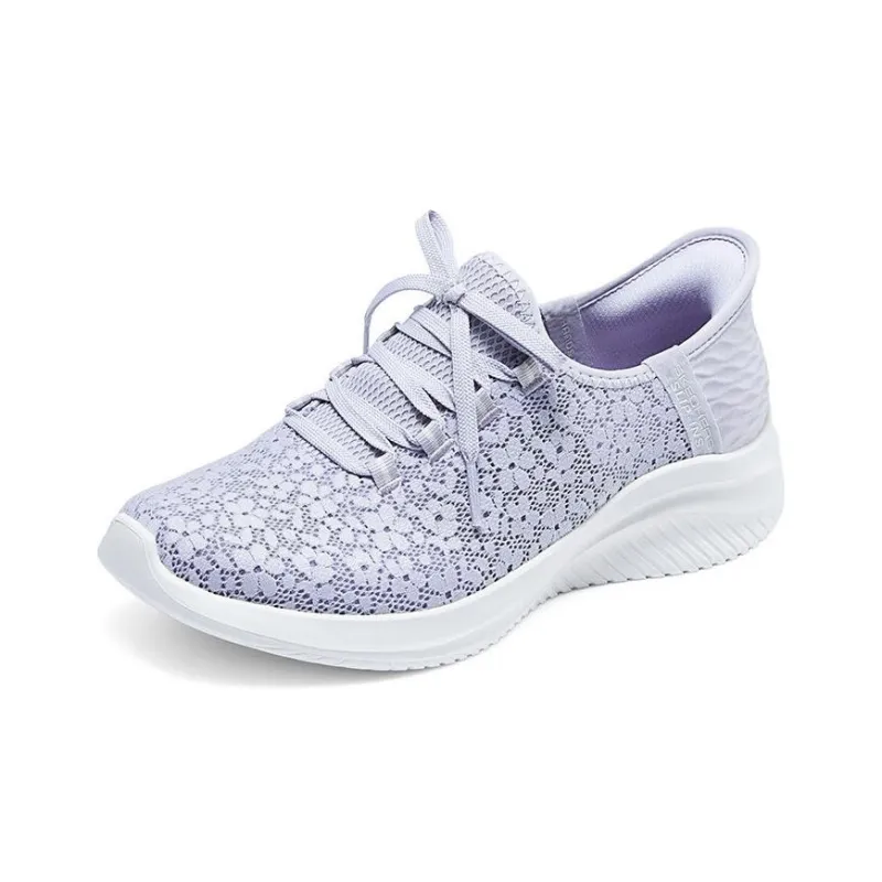 Skechers Breathable Low Top Casual Shoes Women's Purple-2