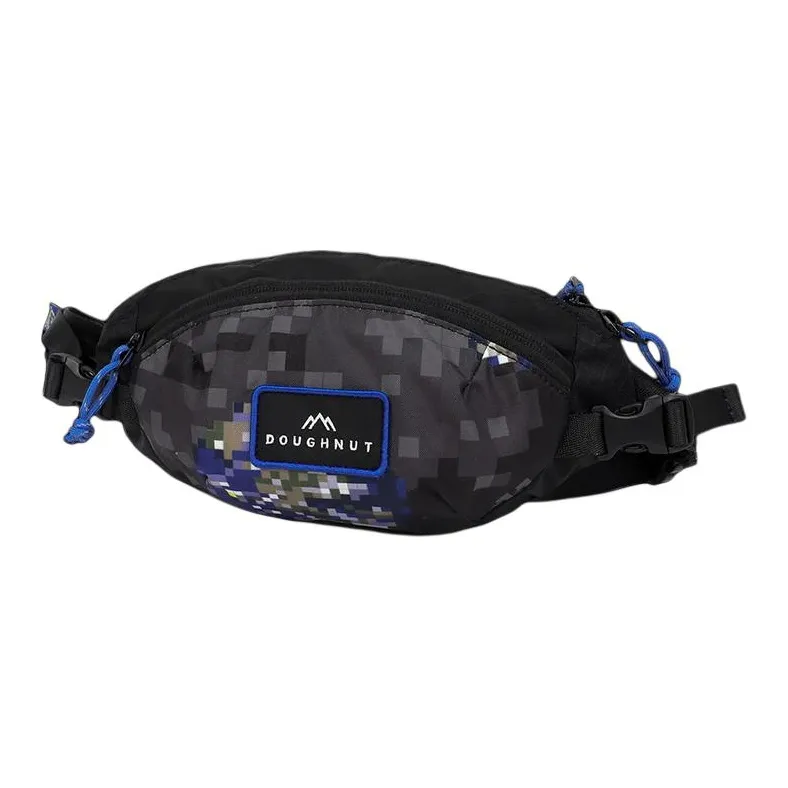 Doughnut Recycled Nylon Fanny Pack Unisex Black & Gray Blue-1