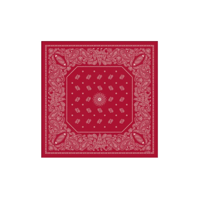 CARTIER Silk Scarves Women's Red-0