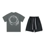 Iron gray + solid color shorts